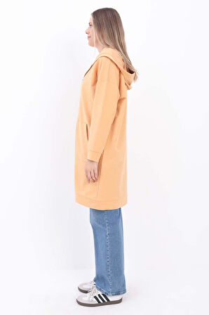 Soft Sarı-Fermuarlı Sweat Hırka
