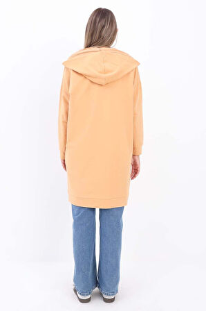 Soft Sarı-Fermuarlı Sweat Hırka