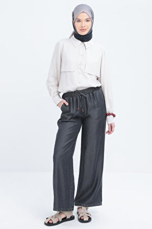 Allday Beli Lastikli Denim Pantolon S70126A0