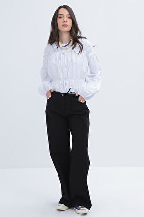 Allday Geniş Paça Gabardin Pantolon S77117A0