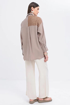 Vizon-File Garnili Gömlek Tunik