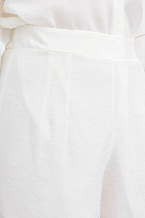 Allday Yandan Fermuarlı Modal Geniş Paça Pantolon S77123A0