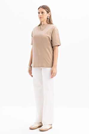 Allday Kısa Kollu Nakış Detaylı Kadın T-shirt S16032A0