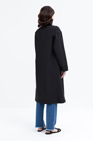 Allday Cepli Rügarlıklı Kadın Trençkot B87029A0