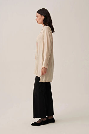 Taş-Kırışık Efektli Şık Poplin Gömlek