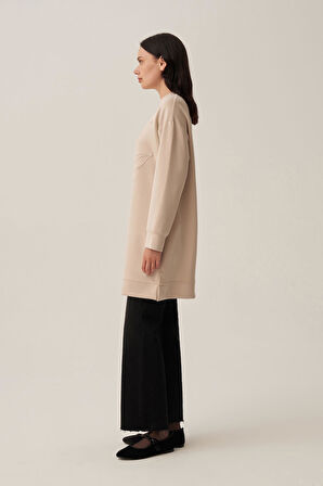 Taş-Yumuşak Dokulu Nakışlı Sweatshirt