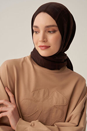 Vizon-Pamuklu Aplikeli Sweatsirt