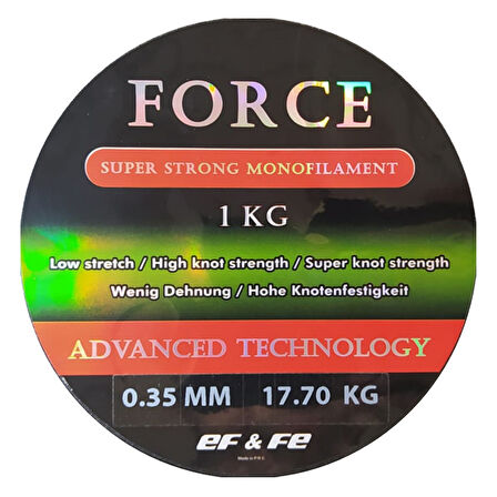 Effe Force 8500m 0.35mm Bobin Misina Çekeri 17.70kg Beyaz
