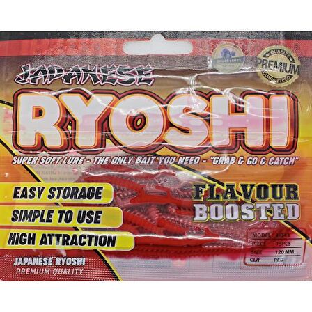 Japanese Ryoshi 12cm LRF Silikon Yem Yaban Mersini Aromalı Red