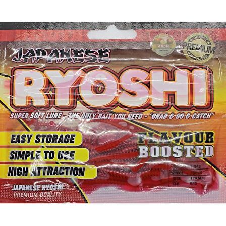 Japanese Ryoshi 12cm LRF Silikon Yem Yaban Mersini Aromalı Red