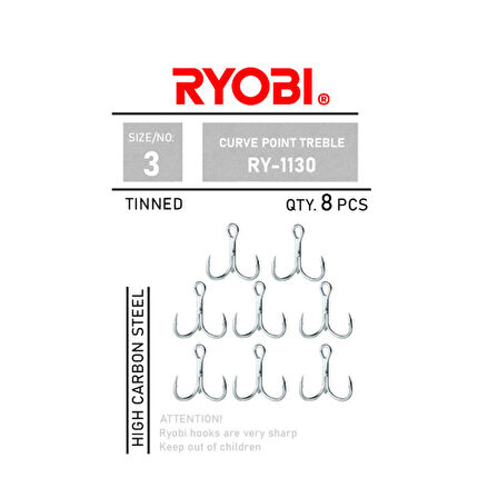 RYOBİ İĞNE CURVE POINT TREBLE ÜÇLÜ İĞNE- RY-1130