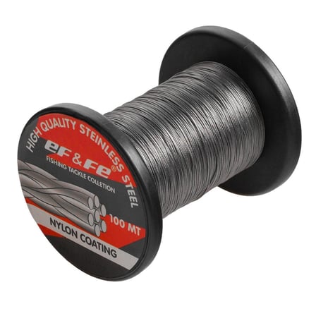 Effe HG2501 Çelik Tel Makara 100m 30Lbs 13.6kg Nylon Coating Stainless Steel