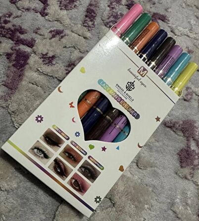 Çift Taraflı Neon Pen Eyeliner Seti - 8 Renk