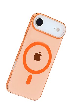 Fuchsia iPhone 17 Air ile Uyumlu PC Blank Kablosuz Şarj Özellikli Kapak - Turuncu