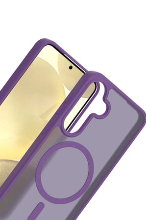 Fuchsia Samsung Galaxy A17 5G ile Uyumlu Jota Kablosuz Şarj Özellikli Kapak - Derin Mor