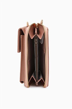 Levidor Pudra Çok İşlevli Telefon Bölmeli Cüzdan