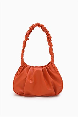 Levidor Turuncu Büzgülü Kol Çantası