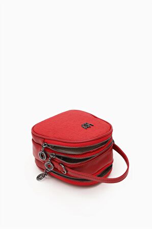 Levidor Kırmızı Mini Bucket Çanta