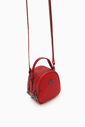 Levidor Kırmızı Mini Bucket Çanta
