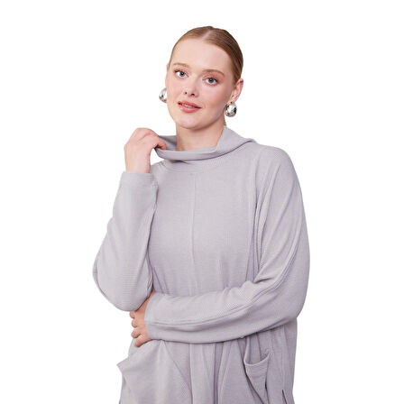 Kadın Cep Detaylı Fitilli İkili Takım 100103