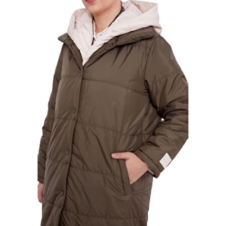 Çift Renk Şişme Mont