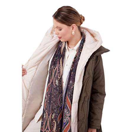 Çift Renk Şişme Mont