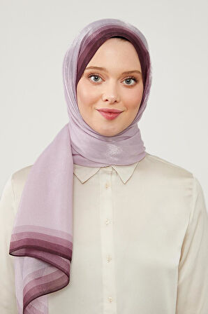 Lila Renk Geçişli Kehribar Şal