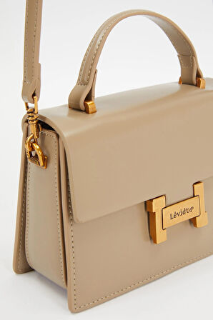 Gri Kare Tasarım El Çantası