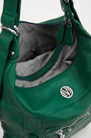 Büyük Boy Günlük Salaş Tasarım Kadın Omuz Çantası LV930264 Yeşil