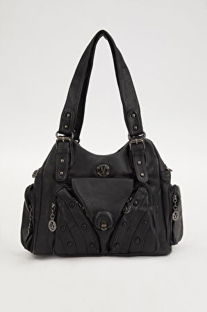 Siyah Kemer Askılı Omuz Çantası