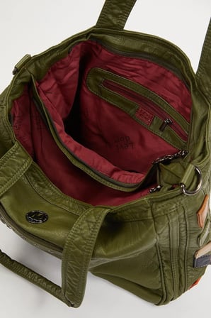 Büyük Boy Günlük Salaş Tasarım Kadın Omuz Çantası LV930276 Yeşil