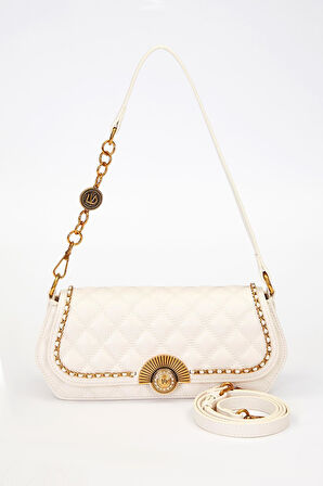 Levidor 930290 Kadın Yelpaze Kilit Detaylı El & Omuz Çantası