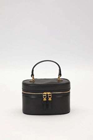 Siyah Silindir Model El Çantası