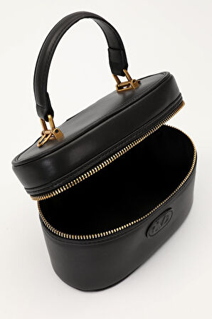 Siyah Silindir Model El Çantası