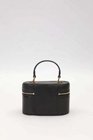 Siyah Silindir Model El Çantası