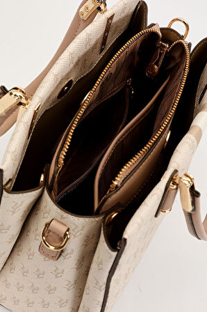 Vizon Monogram Desenli El Çantası