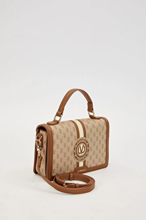 Camel Logolu Monogram Desen El Çantası