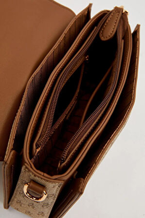 Camel Logolu Monogram Desen El Çantası
