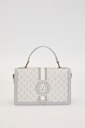 Gri Logolu Monogram Desen El Çantası