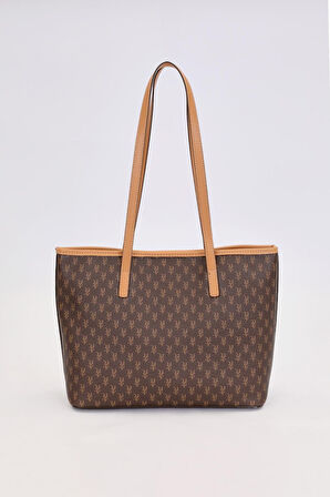 Kahve Gold Akseusar Detaylı Omuz Çantası