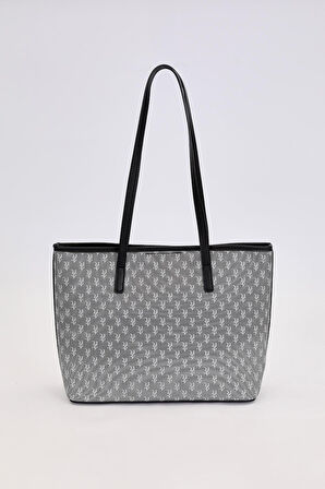 Siyah Gold Akseusar Detaylı Omuz Çantası