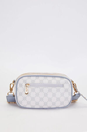 Gri Çift Bölmeli Kalın Askılı Omuz Çantası