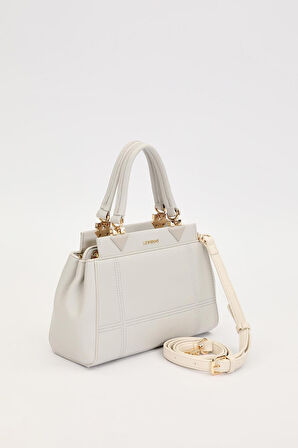 A.Gri Şerit Dikiş Model El Çantası