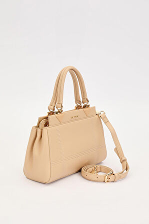 Haki Şerit Dikiş Model El Çantası