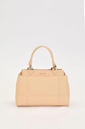 Pembe Şerit Dikiş Model El Çantası