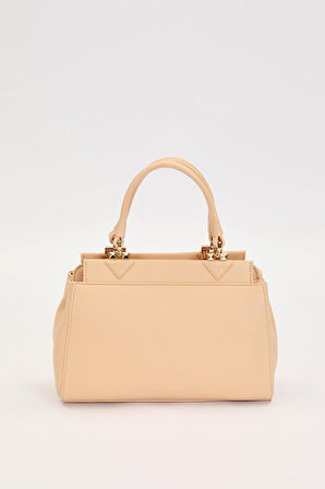 Pembe Şerit Dikiş Model El Çantası