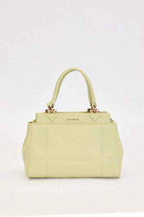 Yeşil Şerit Dikiş Model El Çantası