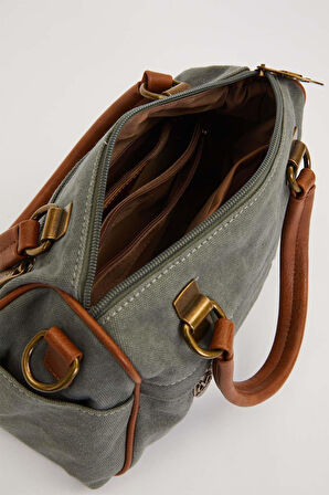 Kaliteli Kanvas Kumaş Uzun Askılı Orta Boy Kadın El ve Omuz Çantası 930386