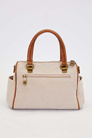 Kaliteli Kanvas Kumaş Uzun Askılı Orta Boy Kadın El ve Omuz Çantası 930386