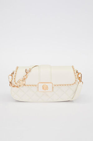 Krem Toka Detay Omuz Çantası